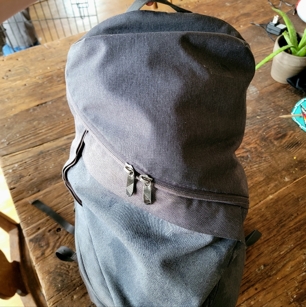 The Northface Purple Aurora Backpack W/ Zip Pouches, Laptop Case & Bottle Holder